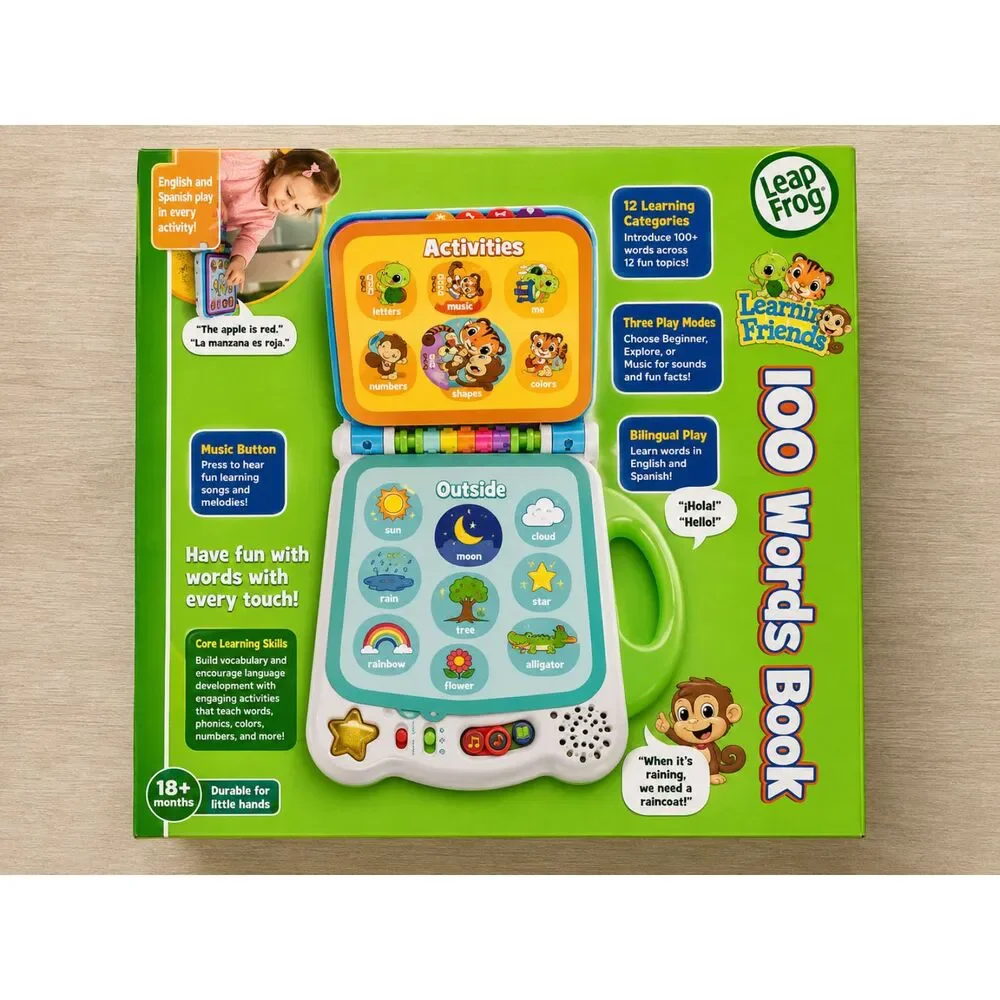LeapFrog Scout & Violet 100 Words Book New Bilingual Interactive Learning Toy